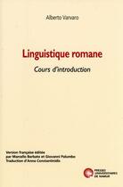Couverture du livre « Linguistique romane ; cours d'introduction » de  aux éditions Pu De Namur