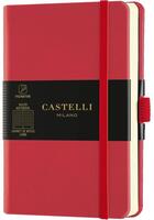 Couverture du livre « Carnet aquarela poche ligne rouge corail » de Castelli aux éditions Castelli Milano