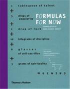 Couverture du livre « Formulas for now » de Obrist Hans aux éditions Thames & Hudson