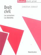 Couverture du livre « Successions liberalites » de Christian Jubault aux éditions Lgdj