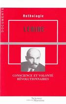 Couverture du livre « Lénine ; conscience et volonté révolutionnaires » de  aux éditions Science Marxiste