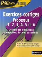 Couverture du livre « Exercices corrigés ; p1 à p6 ; bts cgo (édition 2007) » de Philippe Montsegur aux éditions Nathan