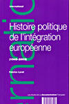 Couverture du livre « Histoire politique de l'integration europeenne » de Fabrice Larat aux éditions Documentation Francaise