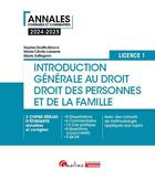 Couverture du livre « Introduction générale au droit et droit des personnes et de la famille - L1 : 3 copies réelles d'étudiants annotées et corrigées, 9 Dissertations, 6 Commentaires, 13 Cas pratique, 8 Questions (cours/arrêt), 3 QCM. Des conseils de méthodologie appliqu (8e » de Sophie Druffin-Bricca et Marie-Cecile Lasserre et Marie Zaffagnini aux éditions Gualino