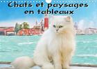 Couverture du livre « Chats et paysages en tableaux calendrier mural 2020 din a4 horizontal - serie de 12 tableaux creatio » de Sudpastel K.A. aux éditions Calvendo