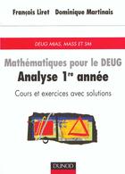 Couverture du livre « Mathematiques analyse 1ere annee t.1 » de Martinet et Liret aux éditions Dunod