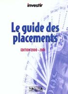 Couverture du livre « Guide des placements 2000-2001 » de  aux éditions Maxima