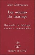 Couverture du livre « Dons les du mariage » de Mattheeuws A aux éditions Lessius