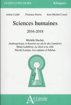 Couverture du livre « Khâgnes ; sciences humaines 2016-2017 » de Florence Perrin et Jean-Michel Consil et Jean-Benoit Birck aux éditions Atlande Editions