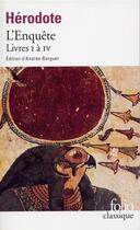 Couverture du livre « L'enquête t.I à IV » de Herodote aux éditions Folio