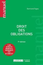 Couverture du livre « Droit des obligations (7e édition) » de Bertrand Fages aux éditions Lgdj