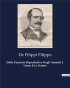 Couverture du livre « Delle Funzioni Riproduttive Negli Animali L Uomo E Le Scimie » de De Filippi Filippo aux éditions Culturea