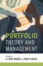 Couverture du livre « Portfolio theory and management » de H Kent Baker aux éditions Editions Racine
