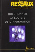 Couverture du livre « Societe de l'information » de Bernard Miege aux éditions Hermes Science Publications