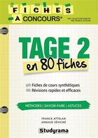 Couverture du livre « Concours tage 2 en 80 fiches » de Francoise Montero aux éditions Studyrama