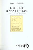 Couverture du livre « Je me tiens devant toi nue » de Joyce Carol Oates aux éditions Laquet
