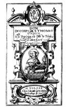 Couverture du livre « Don du corps de saint Thomas d'Aquin & sa translation à la ville de Tolose (1628) » de J Lavaur aux éditions La Thune