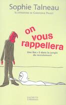 Couverture du livre « On Vous Rappellera ; Une Bac + 5 Dans La Jungle Du Recrutement » de Sophie Talneau aux éditions Hachette Litteratures