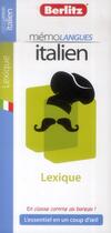 Couverture du livre « MEMOLANGUES ; italien ; lexique » de  aux éditions Berlitz