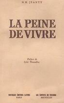 Couverture du livre « La peine de vivre » de N. H. Jeanty aux éditions Nel