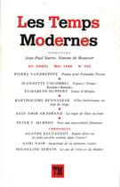 Couverture du livre « Revue Les temps modernes » de Collectif Gallimard aux éditions Gallimard