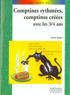 Couverture du livre « Comptines rythmées, comptines créées avec les 3/4 ans » de Jenger aux éditions Nathan