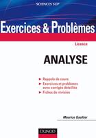 Couverture du livre « Exercices et problèmes d'analyse » de Gaultier aux éditions Dunod