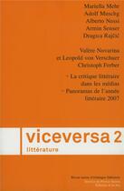 Couverture du livre « Viceversa littérature t.2 2008 » de  aux éditions D'en Bas