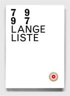 Couverture du livre « Lange liste 79 - 97 /anglais/allemand » de Lange Christian aux éditions Spector Books