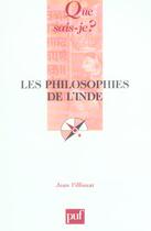 Couverture du livre « Les philosophies de l'inde (5ed) qsj 932 » de Jean Filliozat aux éditions Que Sais-je ?