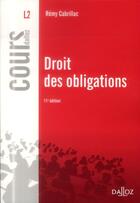 Couverture du livre « Droit des obligations (édition 2014) » de Remy Cabrillac aux éditions Dalloz