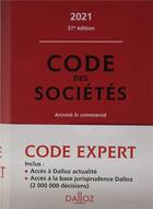 Couverture du livre « Code des sociétés, commenté (édition 2021) » de  aux éditions Dalloz