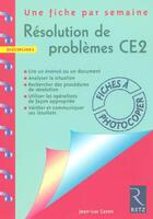 Couverture du livre « Resolutions de problemes » de Jean-Claude Caron aux éditions Retz