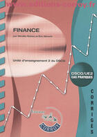 Couverture du livre « Finance ; UE2 du DSCG ; corrigés » de Richez/Severin aux éditions Corroy