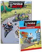 Couverture du livre « Les Fondus de moto - tome 09 + calendrier 2025 offert_novembre » de Christophe Cazenove et Pierre Schelle et Bloz et Herve Richez aux éditions Bamboo