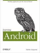 Couverture du livre « Learning Android » de Marko Gargenta aux éditions O Reilly