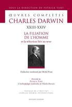 Couverture du livre « Oeuvres complètes t.23-24 ; la filiation de l'homme et la sélection liée au sexe » de Charles Darwin aux éditions Slatkine