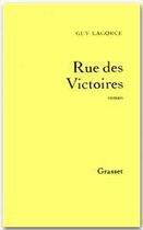 Couverture du livre « Rue des Victoires » de Guy Lagorce aux éditions Grasset Et Fasquelle