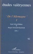 Couverture du livre « De l'Allemagne t.1 » de Karl Alfred Bluher et Jurgen Schmidt-Radefeldt aux éditions L'harmattan