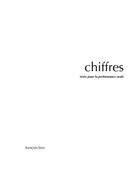 Couverture du livre « Chiffres (pour la performance orale) » de Francois Bon aux éditions Publie.net