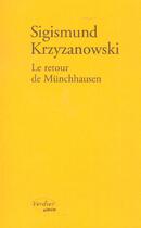 Couverture du livre « Le retour de münchhausen » de Krzyzanowski S aux éditions Verdier