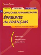 Couverture du livre « Les epreuves de francais t.8 » de Baye aux éditions Vuibert