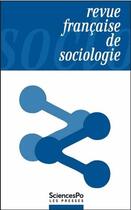 Couverture du livre « Revue française de sociologie n.64 » de Revue Francaise De Sociologie aux éditions Presses De Sciences Po