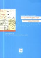 Couverture du livre « Dire/chanter » de Ramaut C B aux éditions Pu De Saint Etienne