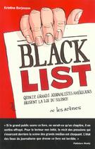 Couverture du livre « Black list » de Kristina Borjesson aux éditions Les Arenes