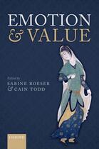 Couverture du livre « Emotion and Value » de Sabine Roeser aux éditions Oup Oxford