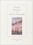 Couverture du livre « Discours à la nation allemande » de Fichte aux éditions Actes Sud