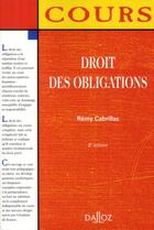 Couverture du livre « Droit des obligations (8e édition) » de Remy Cabrillac aux éditions Dalloz