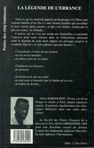 Couverture du livre « La légende de l'errance » de Alain Mabanckou aux éditions Editions L'harmattan