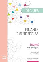 Couverture du livre « Finance d'entreprise : énoncé : UE 6 du DCG (édition 2021) » de Christophe Casteras et Mireille Richez aux éditions Corroy
